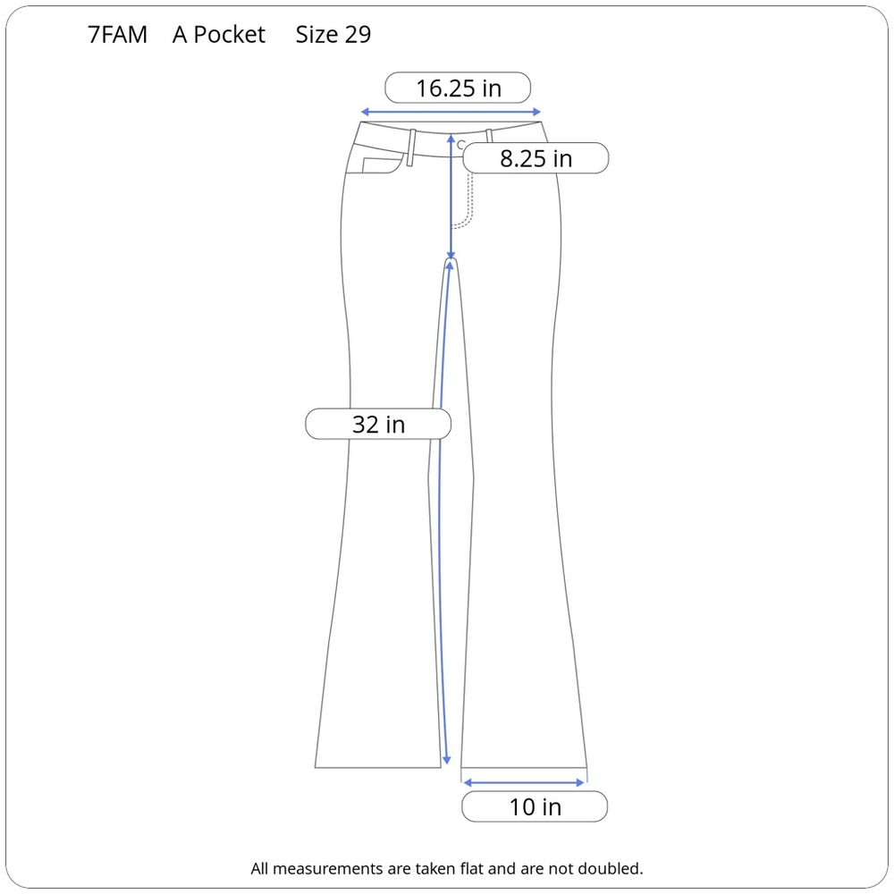 [7FAM] Distressed "A" Pocket Bootcut Jeans - Picture 6 of 6
